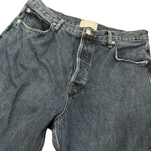 Everlane 90s Way High Jeans 32R Button Fly Organic Cotton High Rise Straight